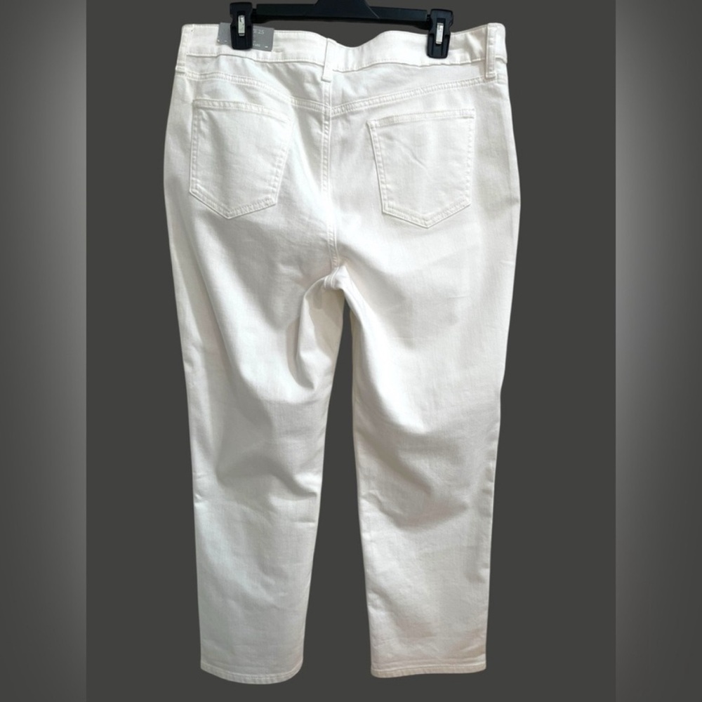Chico's So Slimming Girlfriend Crop Pants in White - Picture 2 of 11